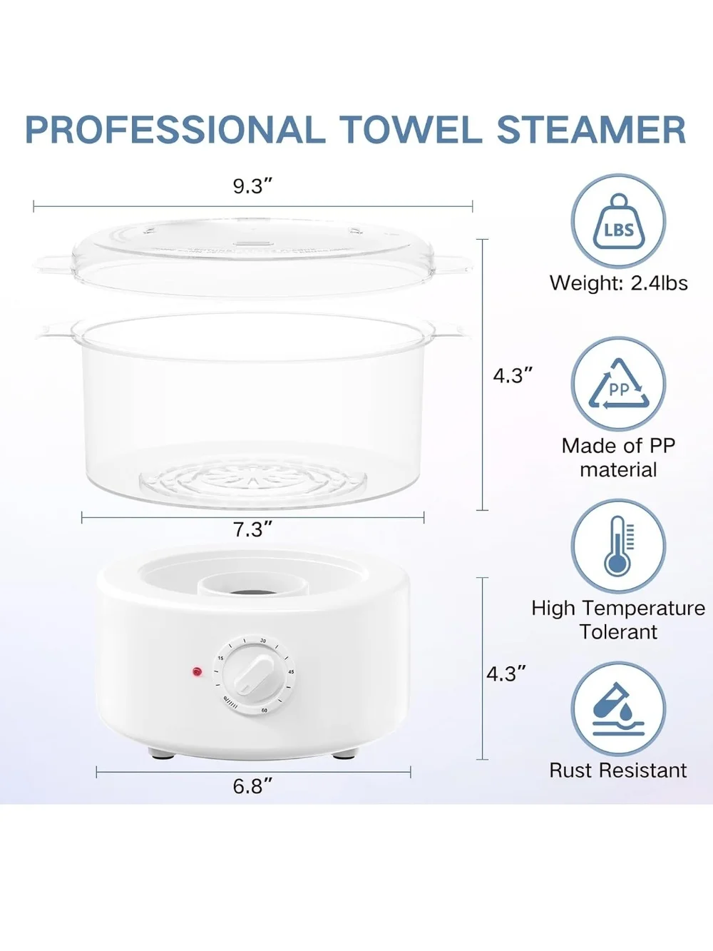 Hot Towel Warmer for Spa, Quickly Heats Up in 5 Minutes Towel Steamer for Facial
